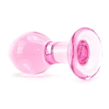 Roze glazen buttplug