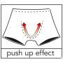 Transparante push-up short